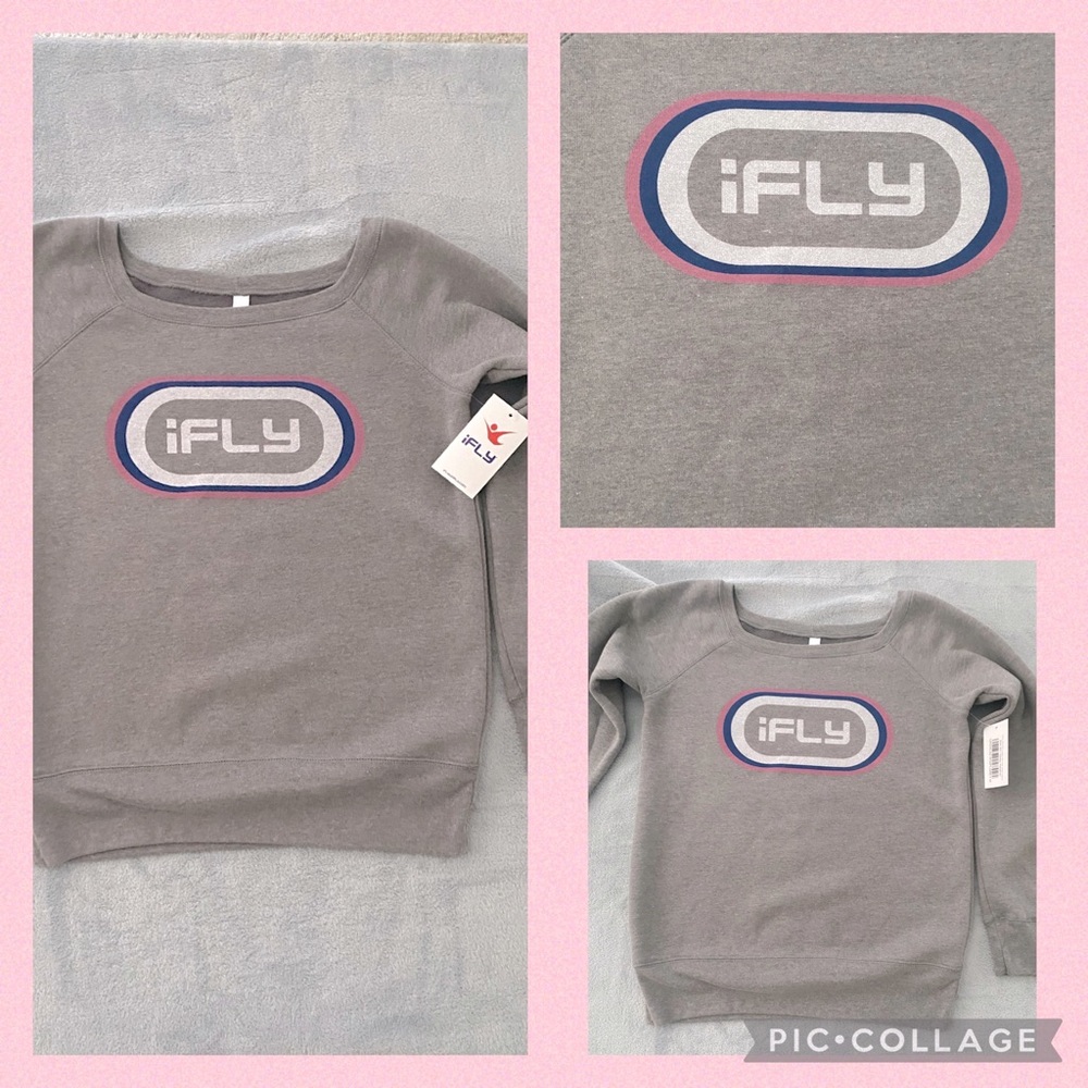 I fly women’s sweatshirt! NEW w/tags! Super soft gray long sleeve sweatshirt🤍